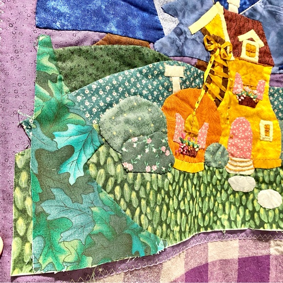 Wearable ART Enchanting MOON back detailing purple buffalo flannel shirt/shacket - Picture 6 of 16